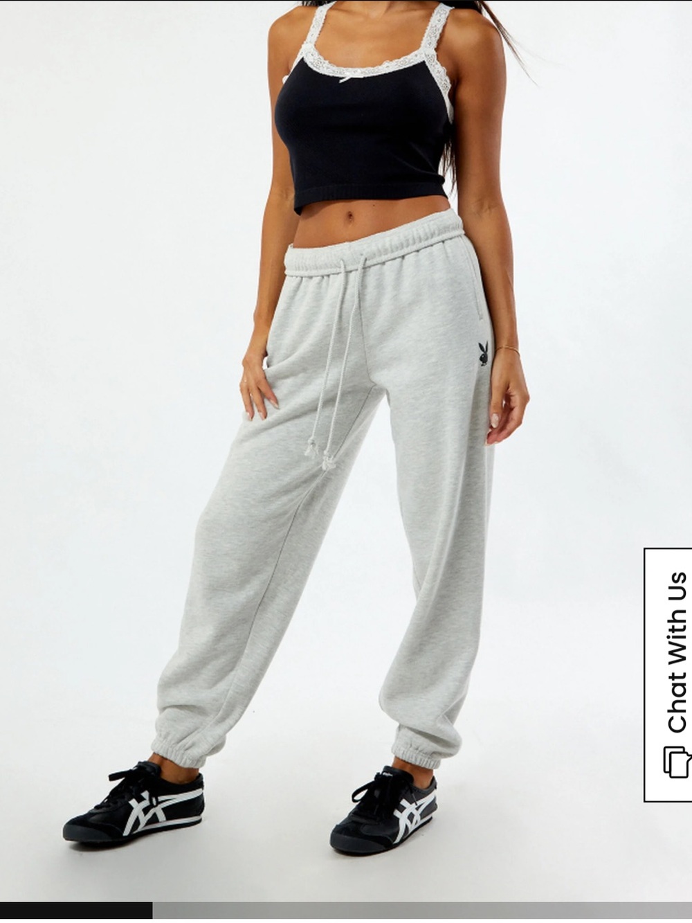 Playboy Classic Boyfriend Heather Gray Sweatpants